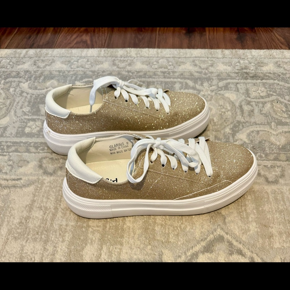 Women’s gold sneakers